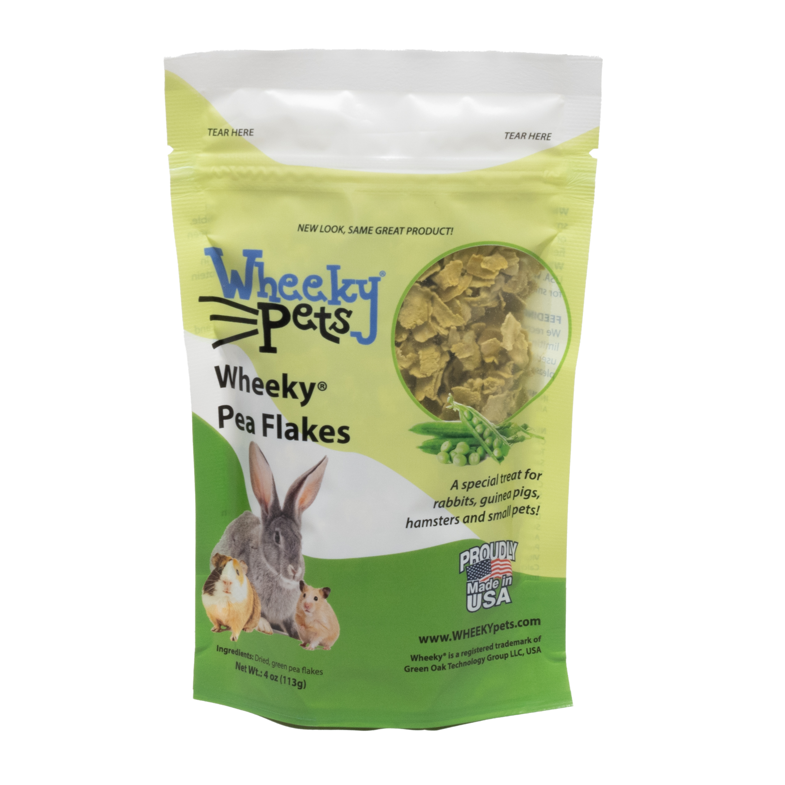 Hamster Food Exotic Nutrition Green Pea Flakes 1lb Natural Treat