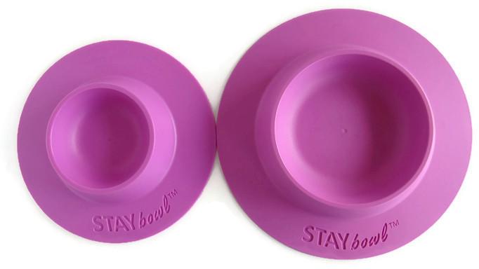 Small and Large Lilac Purple STAYbowlⓇ Tip-Proof Bowls for Guinea Pigs and Small Pets - Wheeky Pets, LLC