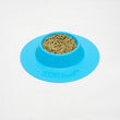 Small (1/4-cup) Sky Blue STAYbowlⓇ Tip-Proof Bowl for Guinea Pigs and Small Pets Filled with Kibble - Wheeky Pets, LLC (Green Oak Technology Group)