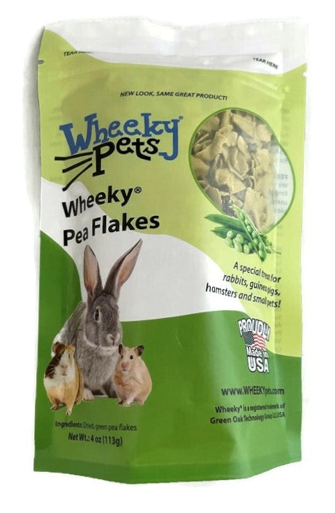 Wheeky Pea Flakes, a special treat for rabbits, guinea pigs and small pets